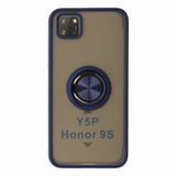 Huawei Y5P Montreal Yüzüklü Silikon Kapak Lacivert Kılıf