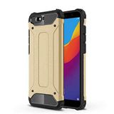 Huawei Y6 2018 ile uyumlu Çİft Katman Koruyucu Crash Military Tank Kılıf - Gold