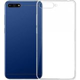 Huawei Y6 2018 Uyumlu Kılıf Zebana Şeffaf Soft Silikon Kılıf Şeffaf