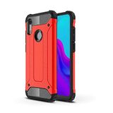 Huawei Y6 2019 ile uyumlu Çİft Katman Koruyucu Crash Military Tank Kılıf - Kırmızı