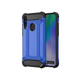 Huawei Y6P ile uyumlu Çİft Katman Koruyucu Crash Military Tank Kılıf - Mavi