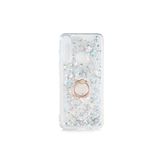 Huawei Y6p Kılıf Sıvılı Akışkanlı Renkli Desenli Simli Yüzüklü Silikon Kapak (Milce)