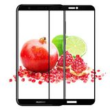 Huawei Y7 2018 ile uyumlu Temperli Cam Full Ekran Koruyucu KKD Siyah