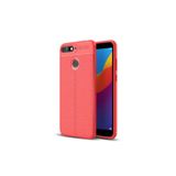 Huawei Y7 2018 Kılıf Niss Deri Görünümlü Silikon Kapak + Ekran Koruma 6071