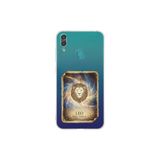 Huawei Y7 2019 ile Uyumlu Burç Kartları Aslan Tasarımlı Şeffaf Silikon Kılıf