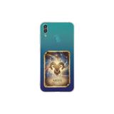 Huawei Y7 2019 ile Uyumlu Burç Kartları Koç Tasarımlı Şeffaf Silikon Kılıf
