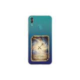 Huawei Y7 2019 ile Uyumlu Burç Kartları Yay Tasarımlı Şeffaf Silikon Kılıf