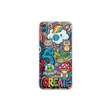 Huawei Y7 2019 ile Uyumlu Grafiti Create Art Tasarımlı Şeffaf Silikon Kılıf