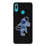 Huawei Y7 2019 İle Uyumlu Siyah Astro Desenli Silikon Kılıf