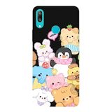 Huawei Y7 2019 İle Uyumlu Siyah Cuddle Crew Desenli Silikon Kılıf
