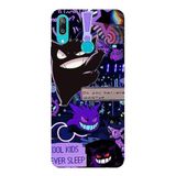 Huawei Y7 2019 İle Uyumlu Siyah Midnight Glitch Desenli Silikon Kılıf