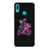 Huawei Y7 2019 İle Uyumlu Siyah Pink Rush Desenli Silikon Kılıf