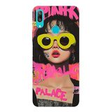 Huawei Y7 2019 İle Uyumlu Siyah Punk Princess Desenli Silikon Kılıf