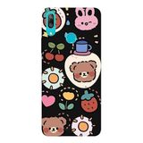 Huawei Y7 2019 İle Uyumlu Siyah Sunny Bears Desenli Silikon Kılıf