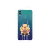 Huawei Y7 2019 ile Uyumlu Splash Kapibara Tasarımlı Şeffaf Silikon Kılıf