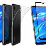 Huawei Y7 2019 Kilif Seffaf Super Silikon Korumali + 6D Nano Cam