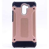 Huawei Y7 Prime 2018 ile uyumlu Çİft Katman Koruyucu Crash Military Tank Kılıf - Rose Gold