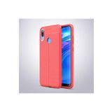 Huawei Y7 Prime 2019 Kılıf Niss Deri Görünümlü Silikon Kapak + Ekran Koruma 4887
