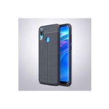 Huawei Y7 Prime 2019 Kılıf Niss Deri Görünümlü Silikon Kapak + Ekran Koruma 6127