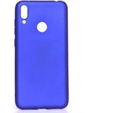 Huawei Y7 Prime 2019 Kılıf Soft ve Pürüzsüz Yüzeyli Ipeksi Silikon Kapak - Saks Mavi