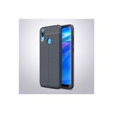 Huawei Y7 Prime 2019 Kılıf Uzun Ömürlü ve Dayanıklı Dermiq Premium Esnek Lüks Silikon Kapak - Midnight Blue