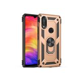 Huawei Y7 Prime 2019 Kılıf Vega Yüzüklü Standlı Zırh Tank Kapak + Ekran Koruma 3566