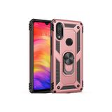 Huawei Y7 Prime 2019 Kılıf Vega Yüzüklü Standlı Zırh Tank Kapak + Ekran Koruma 3928