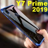 Huawei Y7 Prime 2019 Koseleri Renkli Seffaf Kamera Korumali Kilif