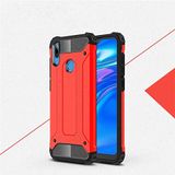 Huawei Y7 Prime 2019 / Y7 2019 ile uyumlu Çİft Katman Koruyucu Crash Military Tank Kılıf - Kırmızı
