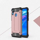 Huawei Y7 Prime 2019 / Y7 2019 ile uyumlu Çİft Katman Koruyucu Crash Military Tank Kılıf - Rose Gold