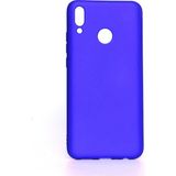 Huawei Y9 2019 Kılıf Soft ve Pürüzsüz Yüzeyli Ipeksi Silikon Kapak - Y9 Prime 2019 - Saks Mavi