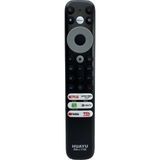 Huayu Tcl RM-L1768 - RC902V - RMR1 Netflix-Prime Video-Guard-Media-Youtube Tuşlu Ses Komutsuz Lcd Led Tv Kumandası - Siyah