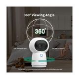 Hub G3 Kamera, Aı Destekli Güvenlik Kamerası, Yüz ve Hareket Tanıma, Ev Kamerası, 360° Görüş Açısı, 2k Yüksek Çözünürlük, Homekit Alexa Asistan Ifttt Uyumlu, Beyaz