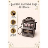 Huba Slot Makinesi Anahtarlık/çanta Aksesuarı - Gri