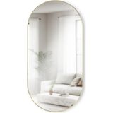Hubba Hap Duvar Aynası 91,4 cm x 45,7 cm – Ince Pirinç Çerçeveli Büyük Ayna, Banyo, Yatak O - Çok Renkli - 91,4 x 45,7 cm