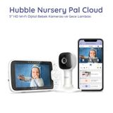 Hubble Nursery Pal Cloud 5" Hd Wi-Fi Dijital Bebek Kamerası + Gece Lambası