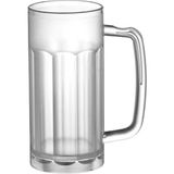 Hubby Chef Marin Kırılmaz Bira Bardağı 580 ml Kırılmaz Polikarbon Plastik Bardağı ( 2'li Set) - Şeffaf