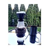 HUBBYCHEF Kahve Demleme Seti V60 Dripper 600ml Seramik Fincan Kahve Demleme Ibriği