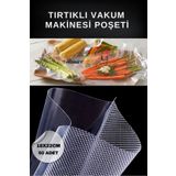 HUBBYCHEF Tırtıklı Vakum Makinesi Poşeti Ev Tipi 18X22CM 22TRTKLPST1822