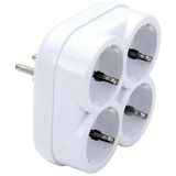 Hubrendy Sh De-Pa 10004 Topraklı 16 Amper 250 Volt Beyaz 4'lü Çok Amaçlı Golyat Priz