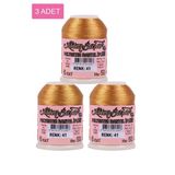 Hubrendy Tedarik 3 Adet Altınbaşak Oya Ve Dantel İpi 20 Gr - Royaleks - No: 041