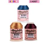 Hubrendy Tedarik 3 Adet Altınbaşak Oya Ve Dantel İpi 20 Gr - Royaleks - No: 050 - 480 - 585
