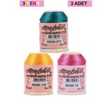Hubrendy Tedarik 3 Adet Altınbaşak Oya Ve Dantel İpi 20 Gr - Royaleks - No: 139 - 019 - 874