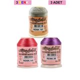 Hubrendy Tedarik 3 Adet Altınbaşak Oya Ve Dantel İpi 20 Gr - Royaleks - No: 145 - 036 - 197