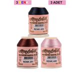 Hubrendy Tedarik 3 Adet Altınbaşak Oya Ve Dantel İpi 20 Gr - Royaleks - No: 251 - 440 - 455