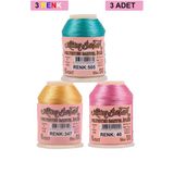 Hubrendy Tedarik 3 Adet Altınbaşak Oya Ve Dantel İpi 20 Gr - Royaleks - No: 347 - 040 - 505