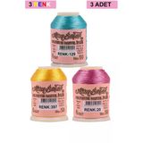 Hubrendy Tedarik 3 Adet Altınbaşak Oya Ve Dantel İpi 20 Gr - Royaleks - No: 397 - 020 - 129