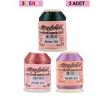 Hubrendy Tedarik 3 Adet Altınbaşak Oya Ve Dantel İpi 20 Gr - Royaleks - No: 639 - 553 - 755