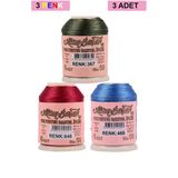 Hubrendy Tedarik 3 Adet Altınbaşak Oya Ve Dantel İpi 20 Gr - Royaleks - No: 646 - 466 - 367
