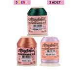 Hubrendy Tedarik 3 Adet Altınbaşak Oya Ve Dantel İpi 20 Gr - Royaleks - No: 822 - 554 - 137